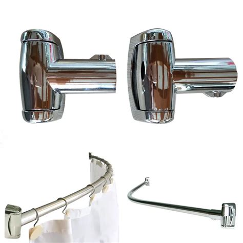 metal shower rod brackets|shower curtain hardware mounting brackets.